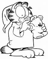 Garfield Colorir Desenhos sketch template