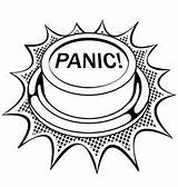 Panic Vector Button Book Comic Coloring Red Vectors Scared sketch template
