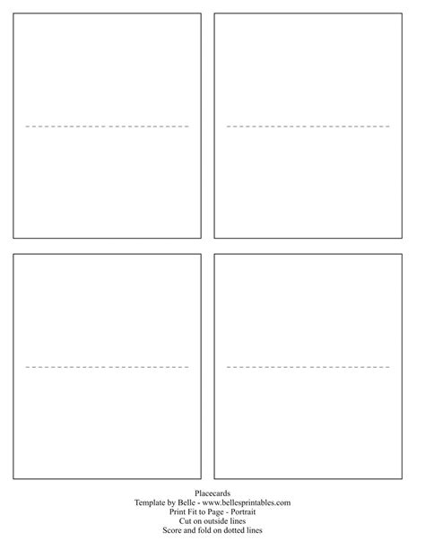 printable tent cards printable templates