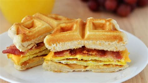 waffle breakfast sandwiches recipe pillsburycom