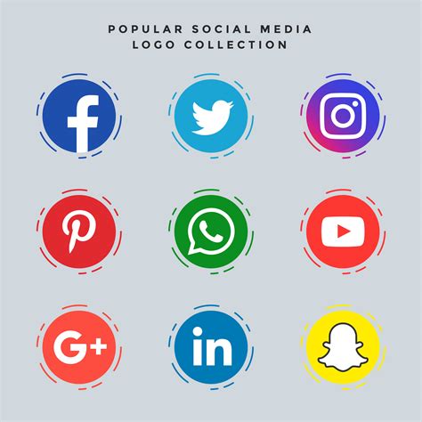 popular social media icons set  social grabber