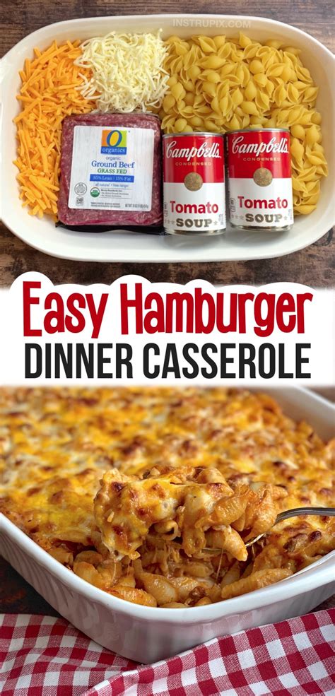 easy hamburger casserole recipe  ingredients instrupix