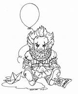 Coloring Pages Pennywise Printable Scary Color Clown Print Getcolorings Horror Sheets Colorings Character Choose Board Movie sketch template