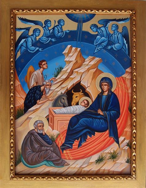 nativity  christ orthodox icon  nativity byzantine icon etsy