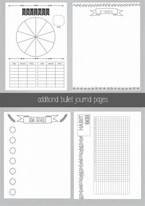 bullet journal ultimate collection hand drawn style bundle