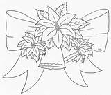 Poinsettia Christmas Coloring sketch template