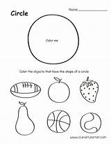 Circle Shape Activity Worksheet Preschool Shapes Sheets Kids Printable Sheet Coloring Children Cleverlearner sketch template