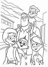 Incredibles Coloring Pages Family Kids sketch template