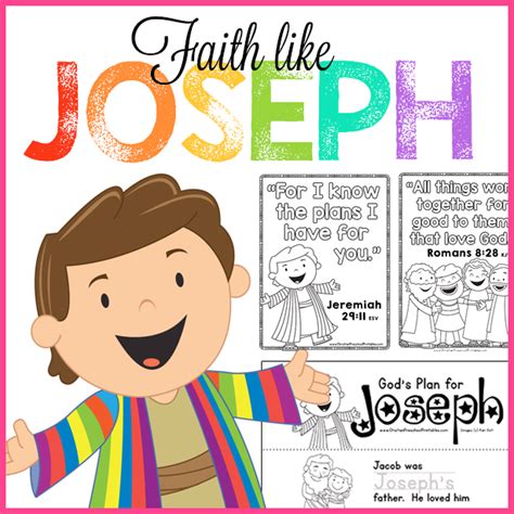 joseph bible printables christian preschool curriculum faith