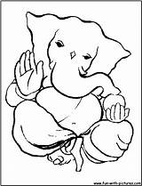 Ganesh Drawing Ganesha Easy Simple Coloring Sketch Kids Lord Drawings Bal Cartoon Pages Ji Ganpati Line Cliparts Draw Google Regarding sketch template