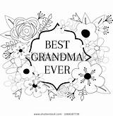 Grandma Coloring Ever Mothers Pages Flower Cards Card Mother Happy Vector Birthday Choose Board sketch template