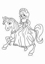 Prinzessin Pferd Malvorlage Principessa Princess Cavallo Ausmalbild Einhorn Malvorlagen Horseback Prinzessinnen Prinz Ausdrucken Schloss Rapunzel Stampare sketch template