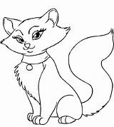 Cat Coloring Simple Pages Easy Kids Drawings sketch template