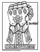 Gauntlet Infinity Avengers sketch template