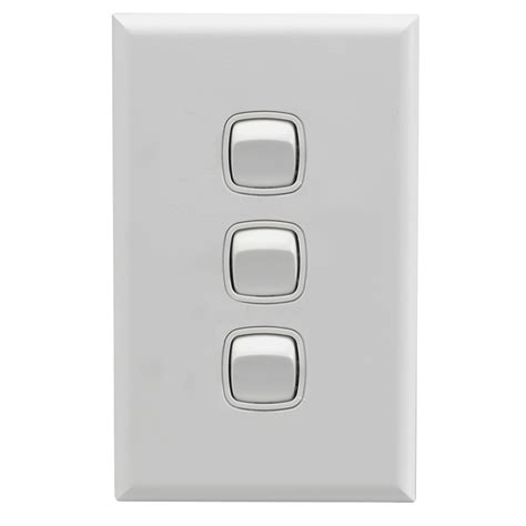 hpm excel  gang light switch white bunnings warehouse