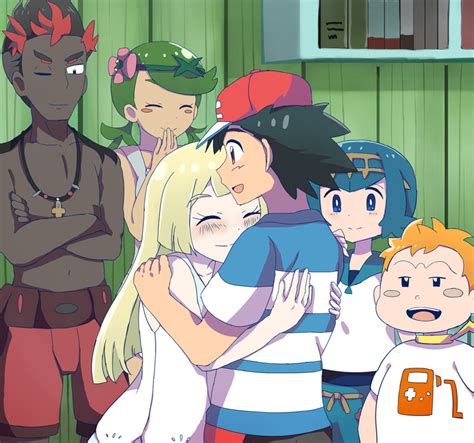 Lillie Ash Ketchum Lana Mallow Kiawe And 1 More Pokemon And 2