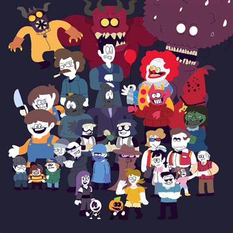 spooky month characters  creeperart  deviantart