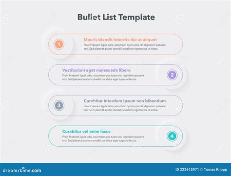 modern infographic template  bullet list stock vector illustration