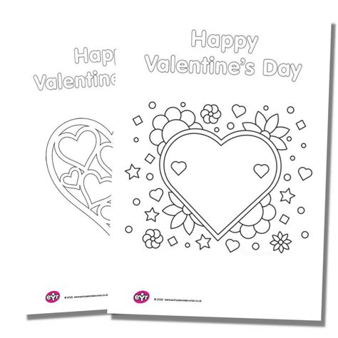 valentines day colouring  sheets