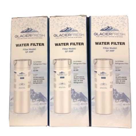 New 3pack Glacier Fresh Gf Xwf Refrigerator Water Filter Replacement