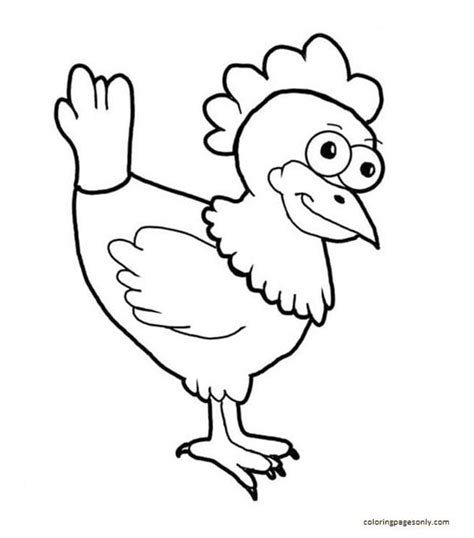 funny chicken coloring pages coloring pages
