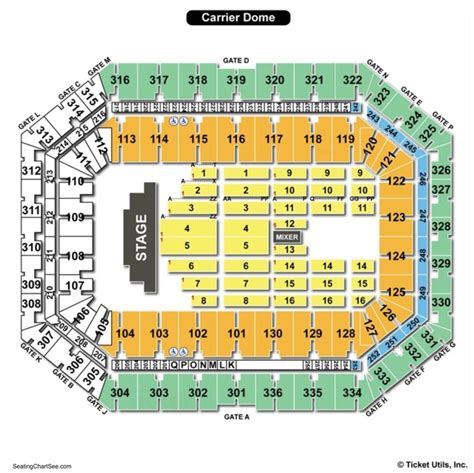 carrier dome seating chart seating charts