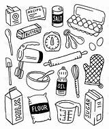 Doodles Utensils Hauswirtschaft Deckblatt Kochbuch Foodie Simples Lesen sketch template