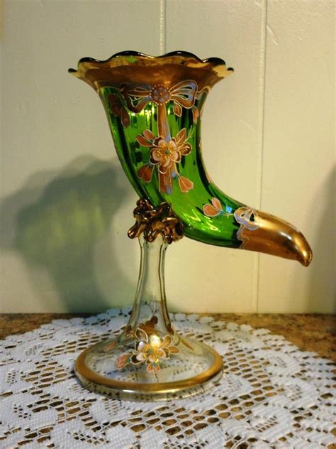 Bohemian Art Glass Cornicopia Vase Moser Collectors Weekly