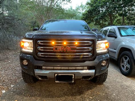 led grill lights installed chevy colorado gmc canyon