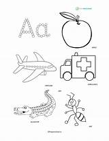 Coloring Alphabets sketch template