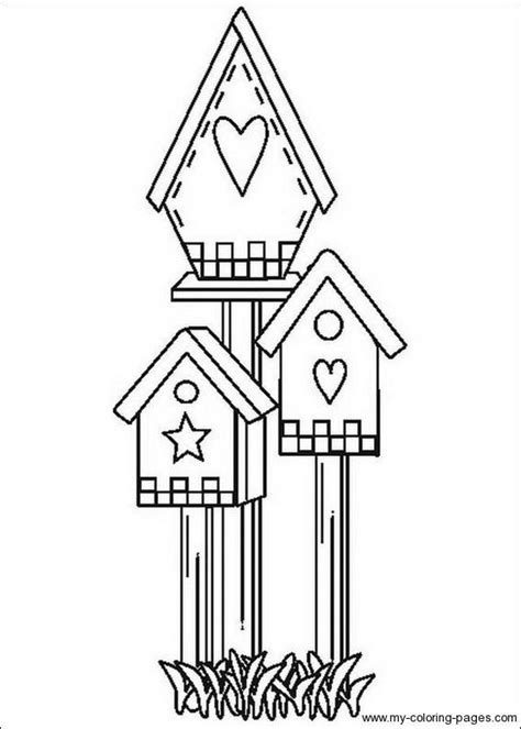 bird houses  color birdhouse coloring pages  modern design