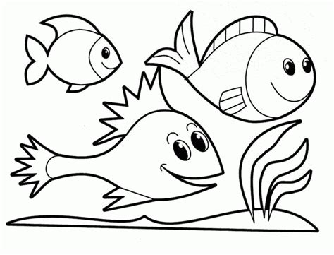 simple fish coloring pages coloring home