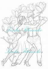 Coloring Tango sketch template