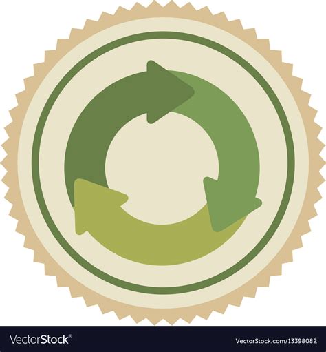 green emblem  cycle icon royalty  vector image