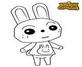 Coloring Pages Rabbit Crossing Animal Ruby sketch template