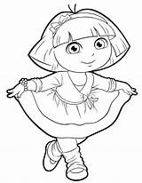 Dora Coloring Pages Drawing Explorer Easter Color Christmas Printable Sheets Sketch Dance Template Drawings Printables Getdrawings Adventure Getcolorings Dancing Kids sketch template