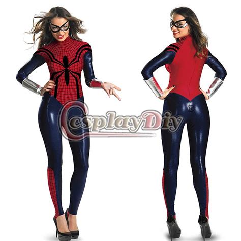 marvel comics sexy superhero spiderman bodysuit costume carnival adult women s halloween cosplay