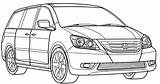 Odyssey Minivan Carscoloring Designlooter Creativity Recognition sketch template