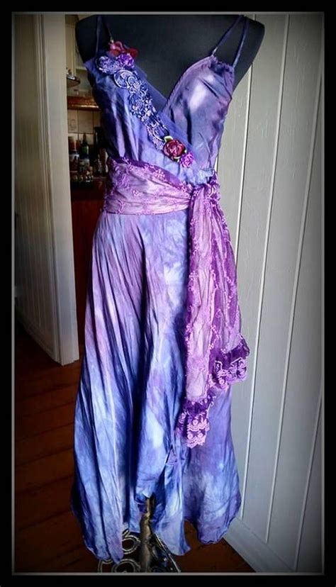 Stunning Ooak Pure Silk Hand Dyed With Vintage Trims Size S Etsy