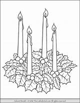 Advent Wreath Printable Coloring Source sketch template