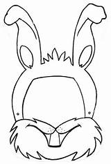 Mask Coloring Rabbit Preschool Comment First sketch template