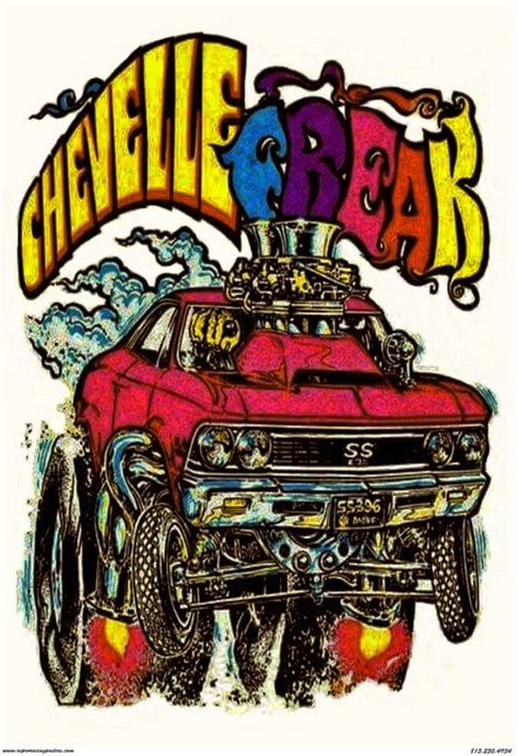 Vintage Reproduction Racing Posters 1966 67 Chevelle Freak