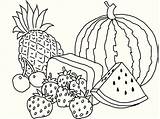 Pages Fruit Coloring Kids Pineapples Mangoes Fruits Oranges Grapes Strawberry Fresh Basket Various Print There Big sketch template