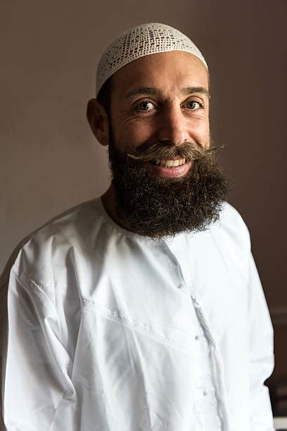 Arabic Style Middle Eastern Ethnicity Adult Beard Stock