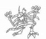 Digimon Printable Greymon sketch template