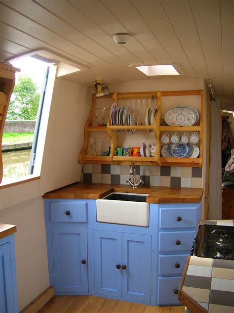 kjb restoration february  boat house interior house boat narrowboat kitchen