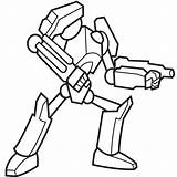 Robot Coloring Pages Kids Toddlers Easy Simple sketch template
