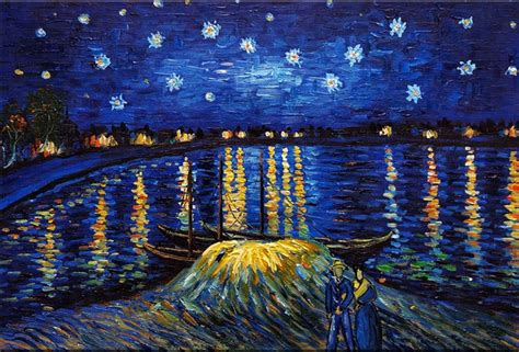 100 Pintado A Mano La Pintura De Vincent Van Gogh Vía Láctea Alta
