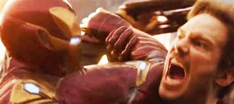 avengers infinity war new trailer iron man attacking star lord films