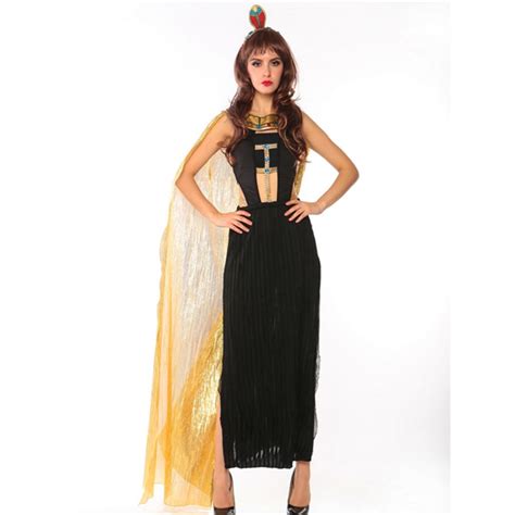 hoge kwaliteit zwart cleopatra feestjurk griekse godin cosplay kostuums